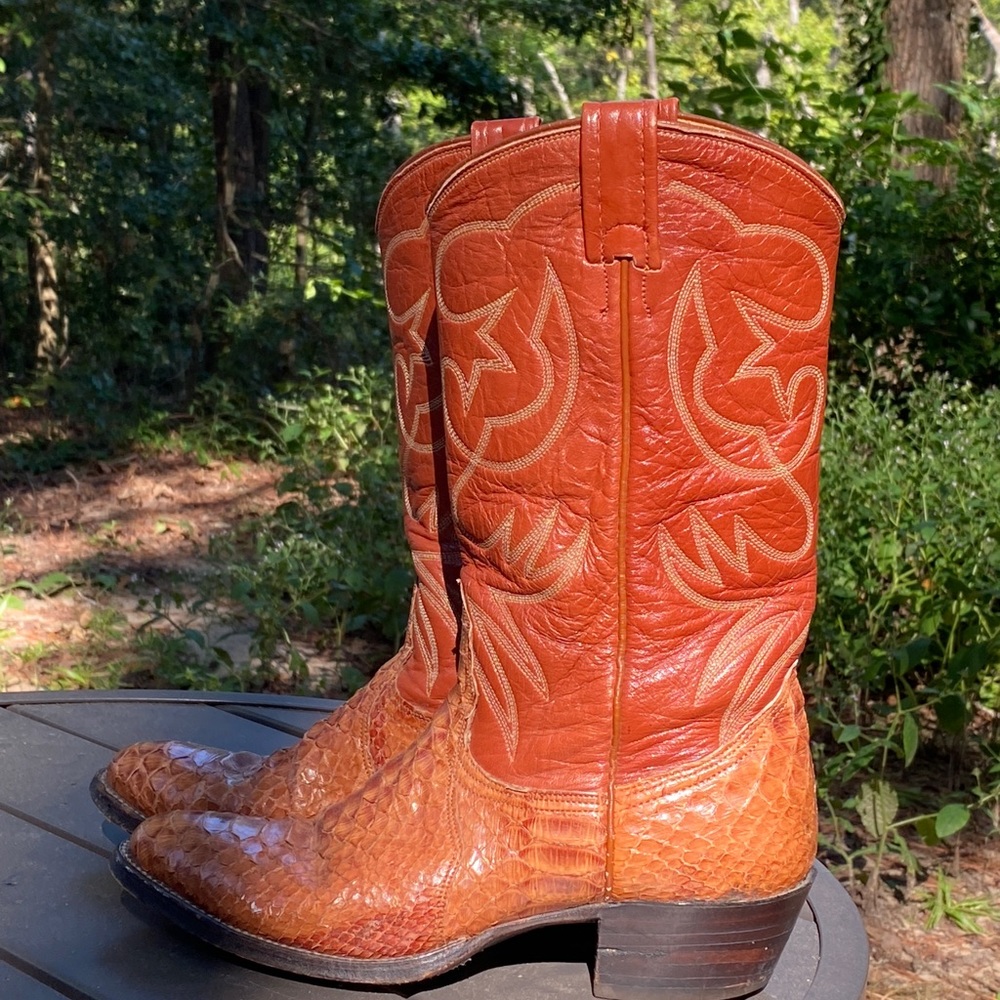 Nocona Snakeskin Cowboy Boots Genuine Skin And Leather Gem